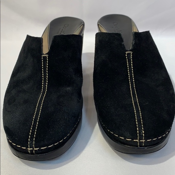Cole Haan 9 Evita Black Suede Mules With Box - Picture 3 of 8
